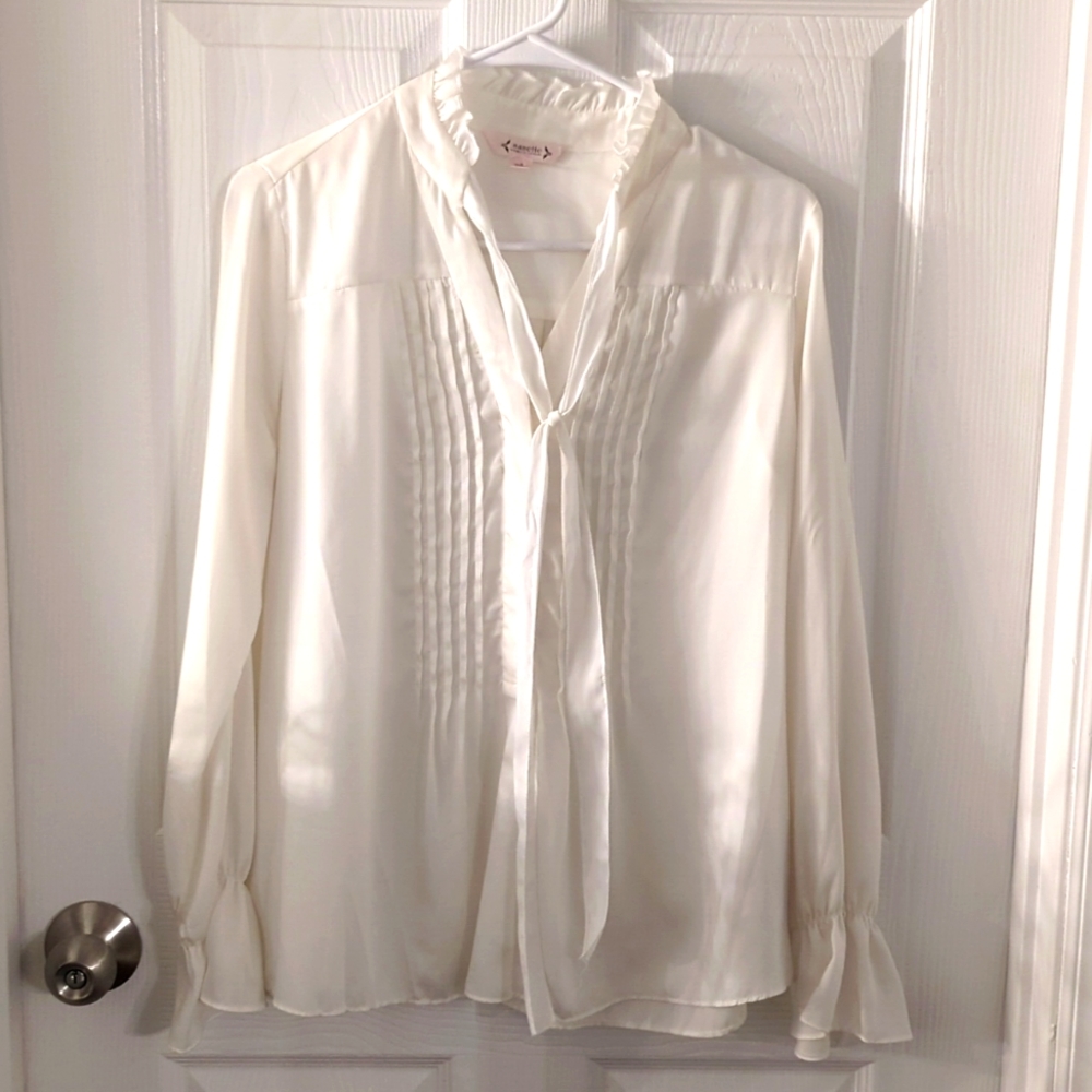 Beautiful Creme Nanette Blouse Size Small